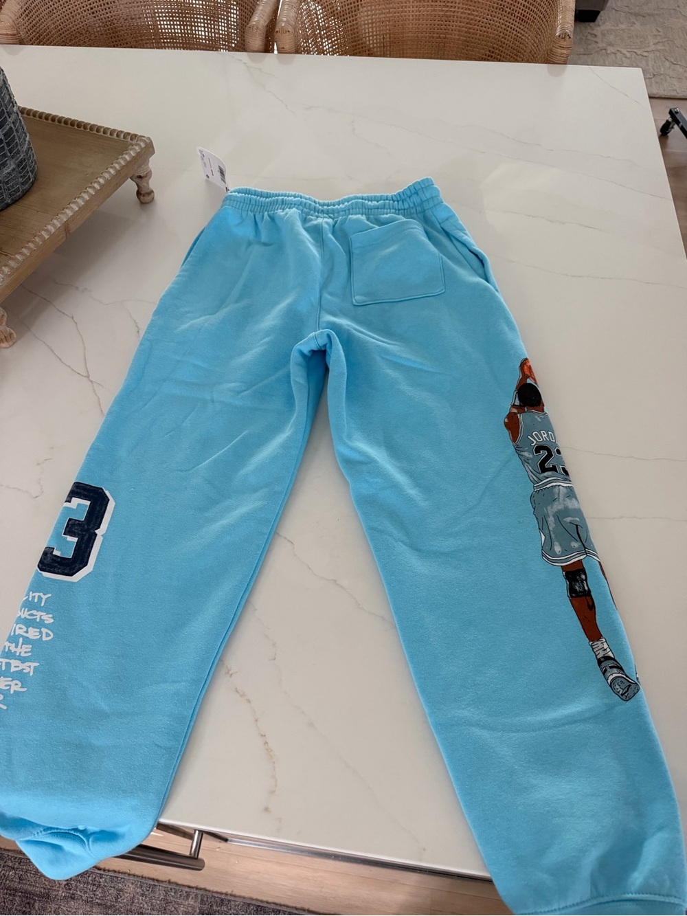Jordan Youth Bright Blue Graphic Fleece Joggers - Picture 2 of 5